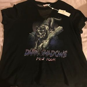 Mesh Cutout Graphic Tee